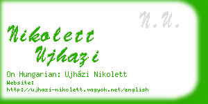 nikolett ujhazi business card