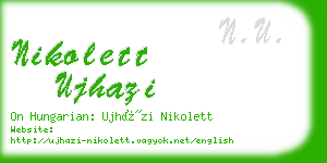 nikolett ujhazi business card